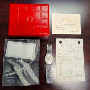 Vintage Omega Seamaster With Rice Bracelet, Box Certification, Brochure + MORE!!